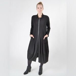 Elegant Black Long Sleeve Dress stunning size L nwot